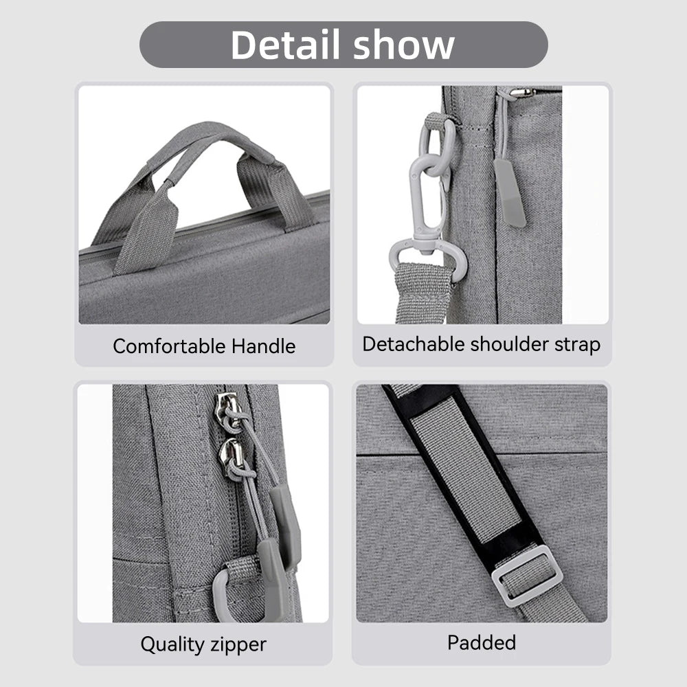 Waterproof Laptop Sleeve Messenger 14–15.6 Inch (35.6–39.6 cm) Notebook Case for MacBook Air Pro & Tablets - Portable Travel Carrying Bag