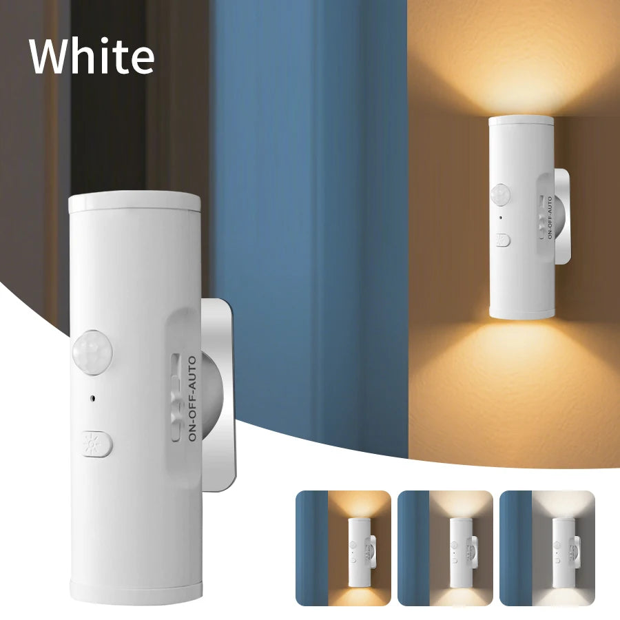 Magnetic LED Motion Sensor Night Light - Rechargeable USB Type-C Dimmable Lamp for Bedroom, Closet, Hallway & Bedside