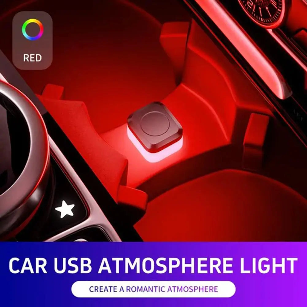 USB Car LED Ambient Light - Multicolor Adjustable Interior Atmosphere Lamp