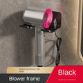No-Drill Wall-Mounted Hair Dryer & Straightener Holder — Aluminum Bathroom Organizer Shelf
