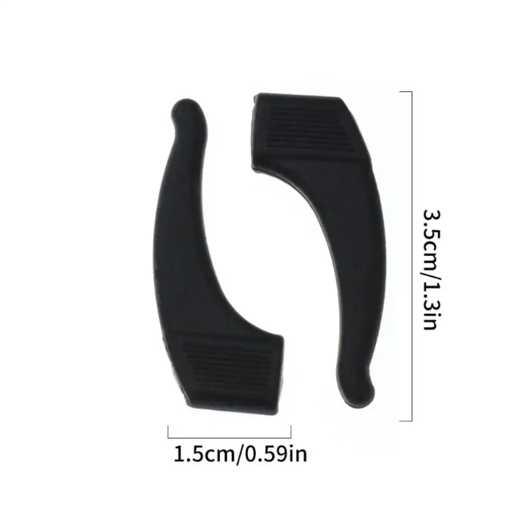 100-Pack Silicone Anti-Slip Eyeglass Ear Hooks Temple Tips – 33 x 10 mm (1.3 x 0.39 in)