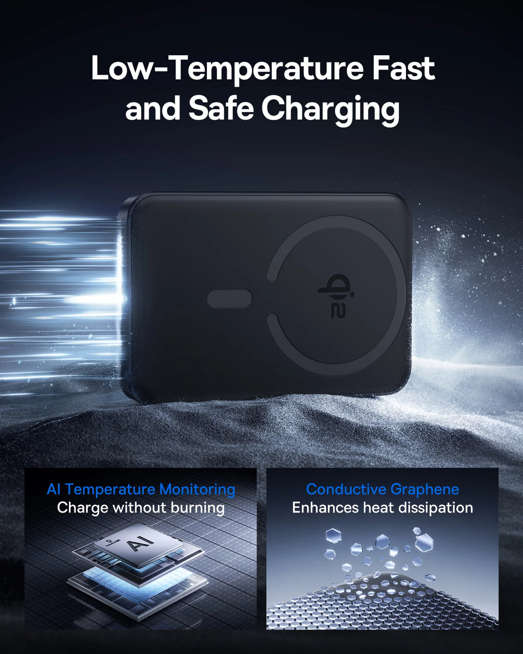 Qi2 Magnetic 10000mAh Power Bank 15W Wireless 22.5W USB-C Fast Charge Magnetic Snap Portable Charger