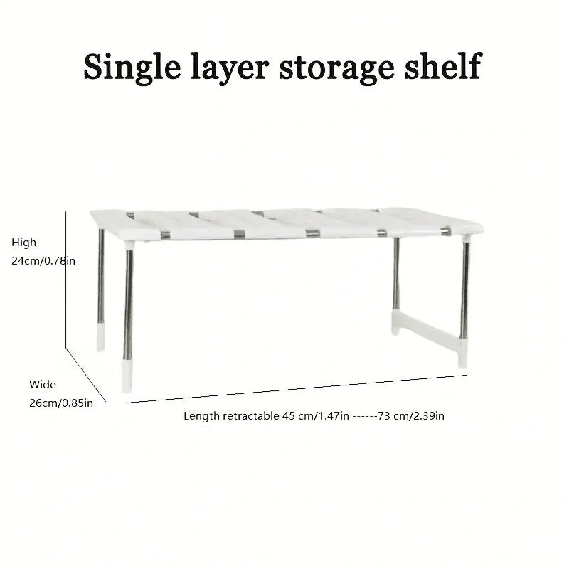 Multi-Purpose Stackable Cabinet Organizer Shelves – Kitchen, Sink & Pantry Storage