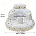 Portable Inflatable Baby Seat — PVC Infant Sofa & Bath Stool, Multifunctional Learning/Sitting Practice Chair (57×48×35 cm / 22.4×18.9×13.8 in)