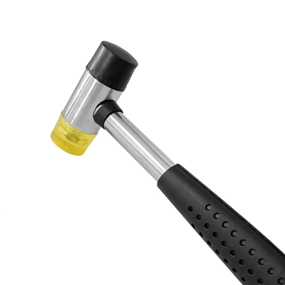 Double-Headed Rubber Fret Hammer for Guitar, Bass, Ukulele & Mandolin — Luthier Repair Tool with Replaceable Heads