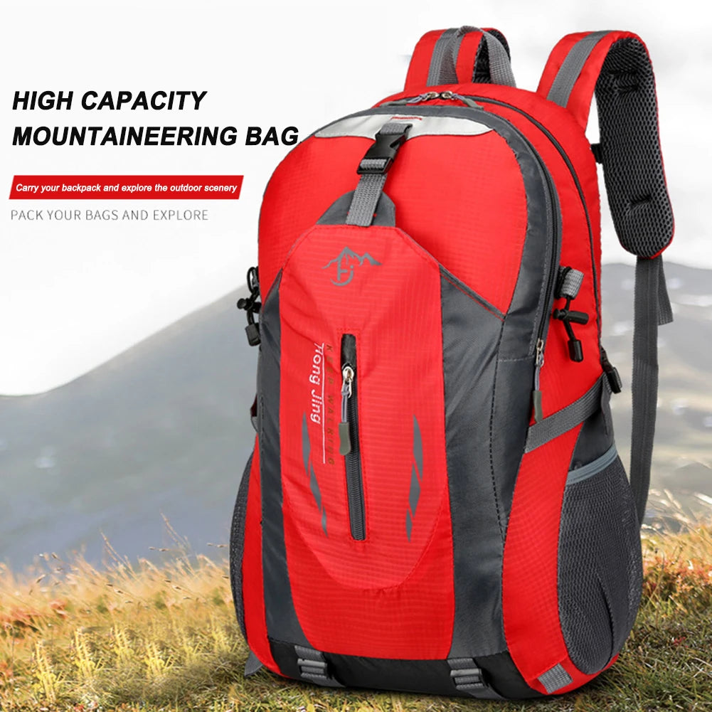 840D Polyester Camping Backpack – Water-Repellent Breathable Large-Capacity Travel, Fishing & Trekking Rucksack