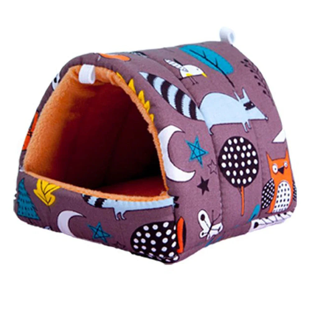 Hanging Cotton Nest Bed for Small Pets - Warm Flannel Hamster & Guinea Pig House (S/M/L/XL; 3.15–7.87 in / 8–20 cm)
