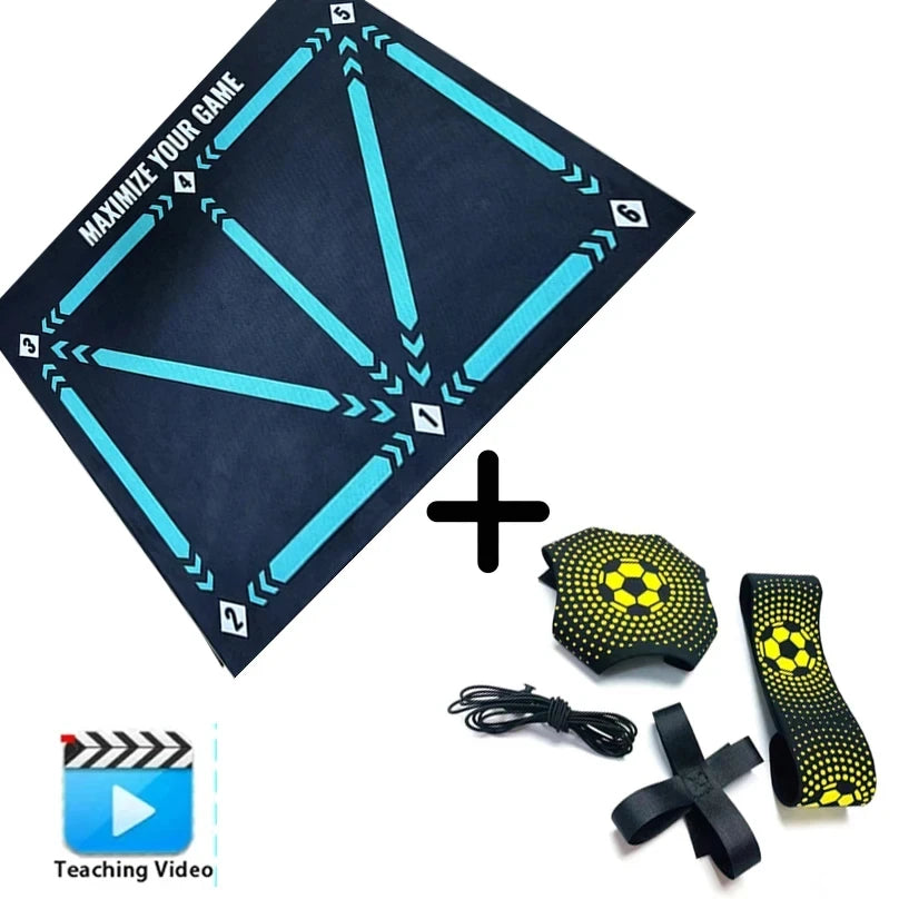 Football Training Mat 90 x 60 cm (35.4 x 23.6 in) Non-Slip Foldable Dribble Practice Mat for Kids & Adults Indoor Outdoor