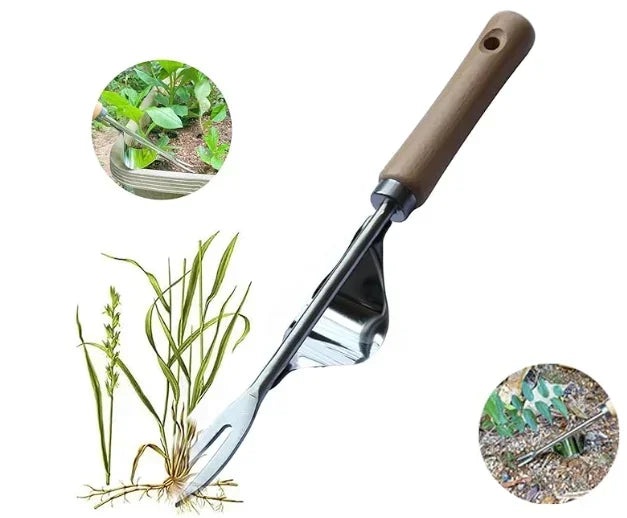 Stainless Steel Weed Puller Hand Tool - Garden Weeder Uprooter for Dandelions and Deep Roots