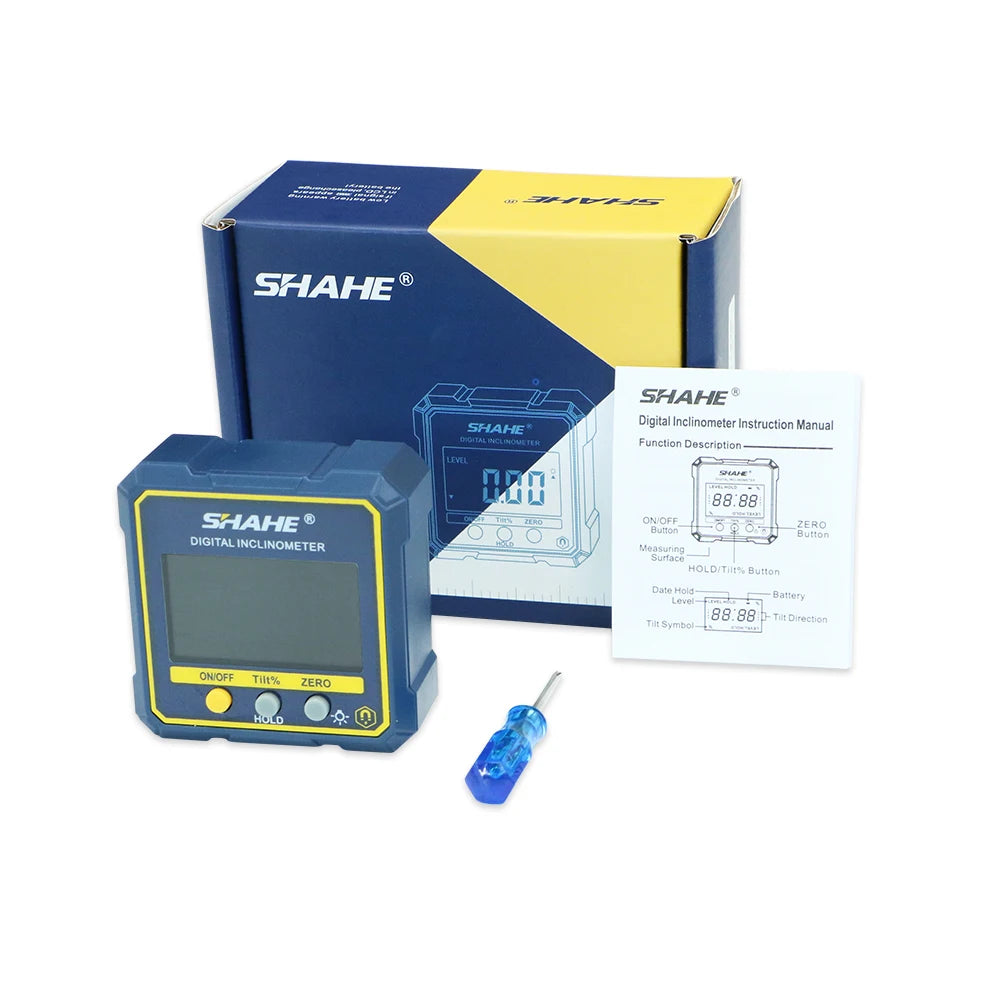 Digital Magnetic Angle Gauge Inclinometer Protractor with Backlight Angle Finder Level Cube