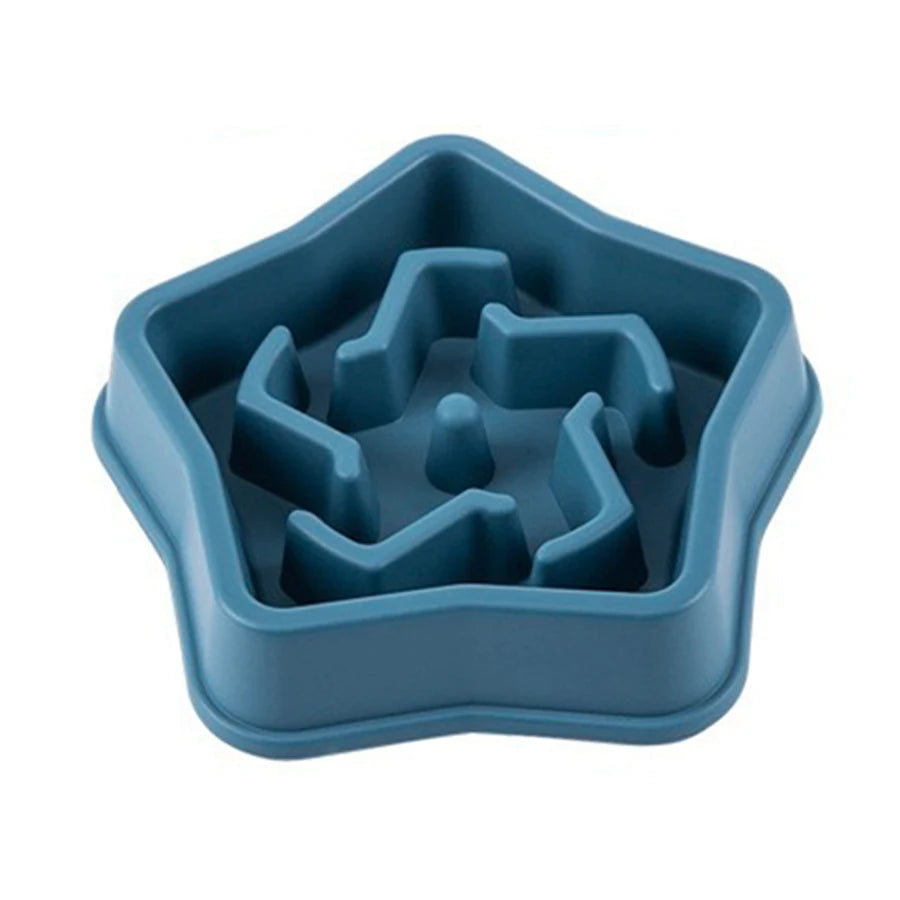 Large Dog Slow Feeder Bowl 500ml (17 fl oz) Cloud-Shaped Plastic Anti-Choke Slow Eating Bowl