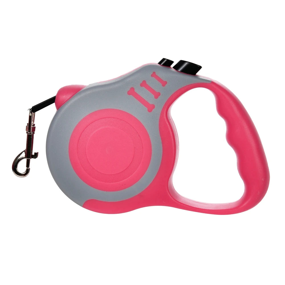 Retractable Nylon Dog Leash 3m/5m (9.8 ft/16.4 ft) Adjustable Lead for Small and Medium Dogs and Cats
