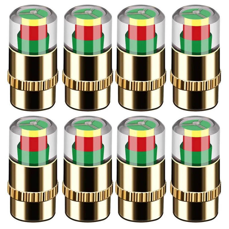 Tire Pressure Indicator Valve Caps for Car Motorcycle Bicycle (1/4/8 Pack)