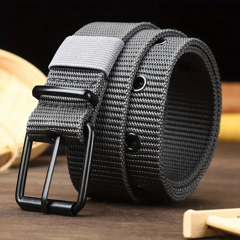 Durable Nylon Canvas Tactical Belt – Heavy-Duty Work Belt with Quick-Release Prong Buckle, 3.4 cm (1.34 in) Width