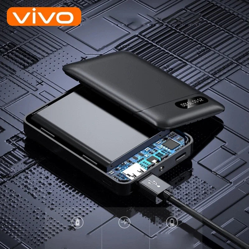 10000mAh 120W Portable Power Bank with LED Display – Fast Wireless & USB-C Charging for Smartphones