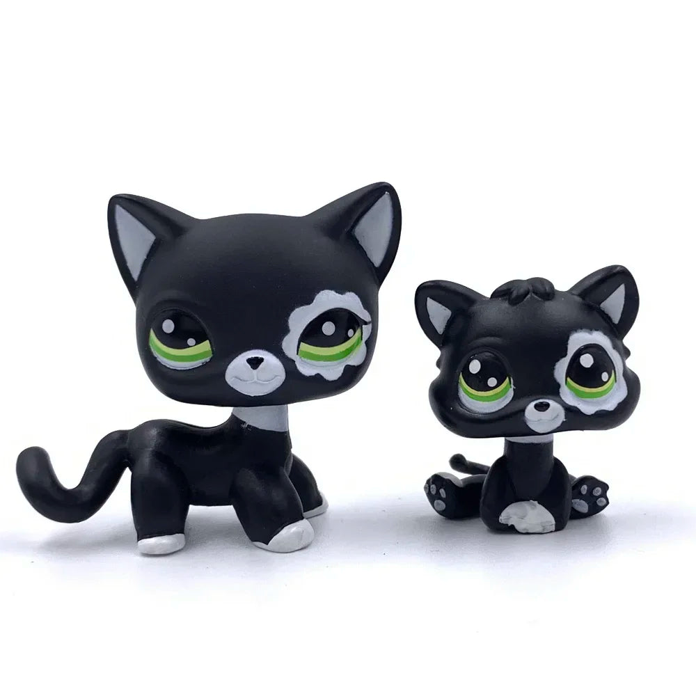 2-Pack Mini Pet Figurines — Cute Dog & Cat PVC Bobble Head Collectibles, 1.5–2 in (4.8–5.5 cm)