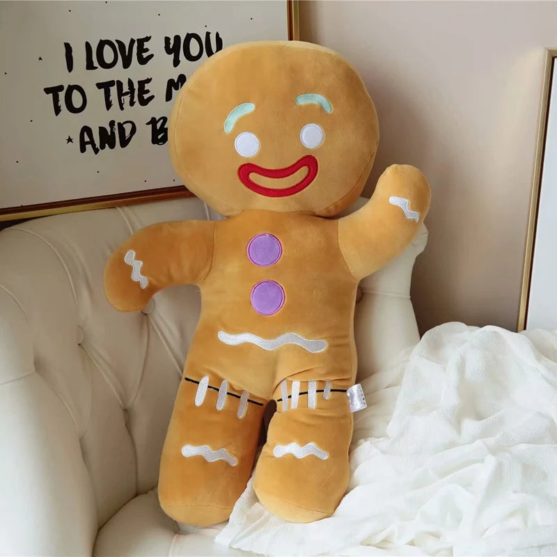 Gingerbread Man Plush Toy – Soft Stuffed Cookie Doll for Room Decor & Gifts