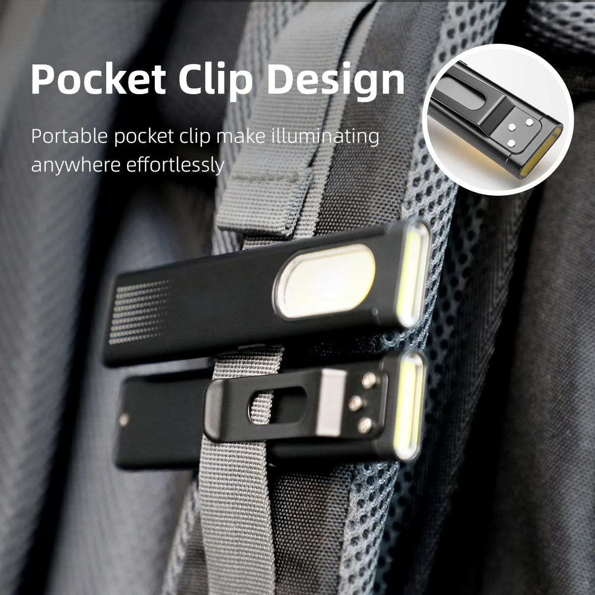 USB-C Rechargeable LED Keychain Flashlight 800 lm Mini Magnetic Waterproof Pocket Torch Work Light