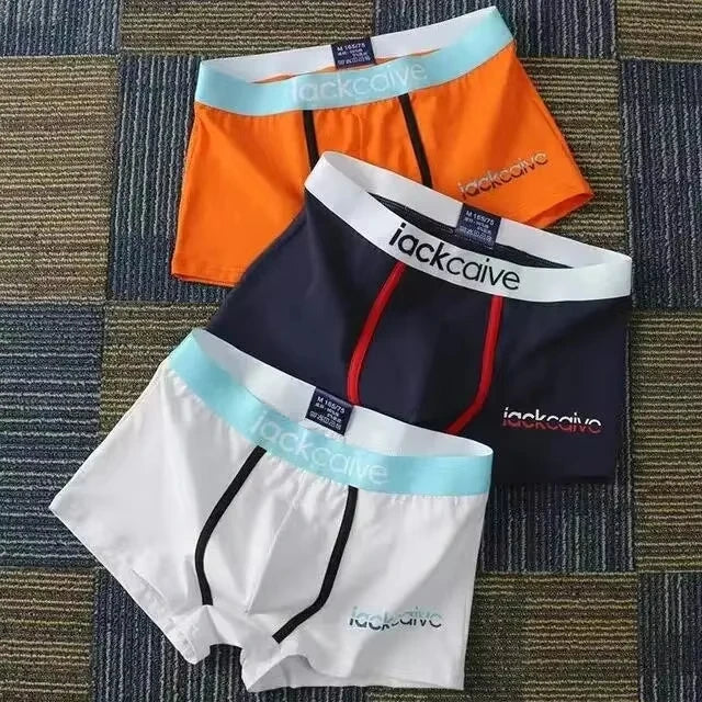 3-Pack Cotton Men's Boxers - Breathable Solid Underwear, Comfortable Fit (M-3XL)