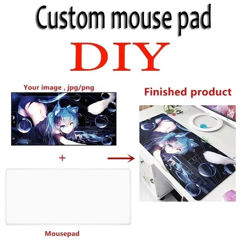 Custom XXL Gaming Mouse Pad, Personalized Large Desk Mat, DIY Logo Mousepad for Gamers & Office