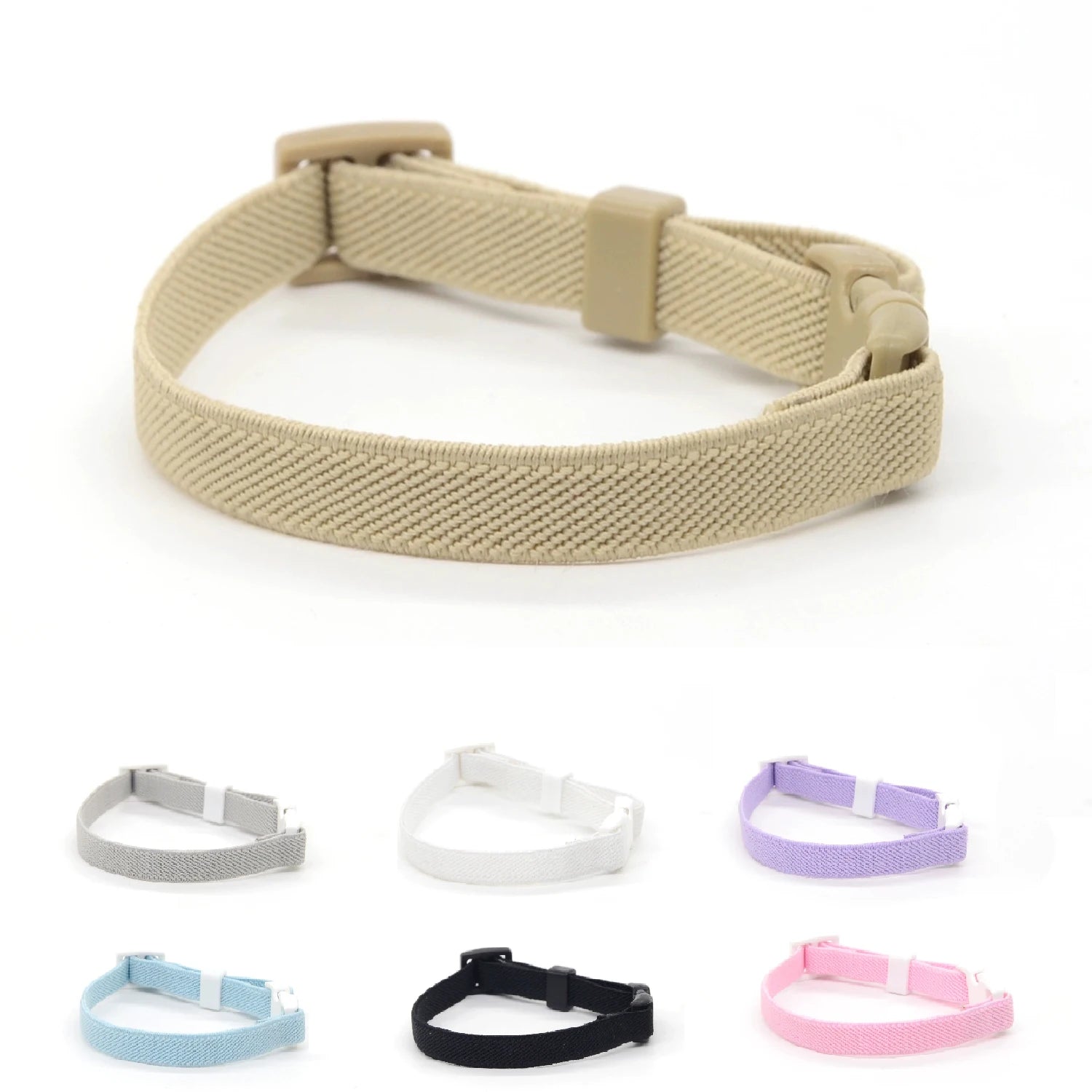 Elastic Safety Cat Collar with Bell - Lightweight Adjustable Collar for Kitten, Small/Medium/Large Cats & Puppies