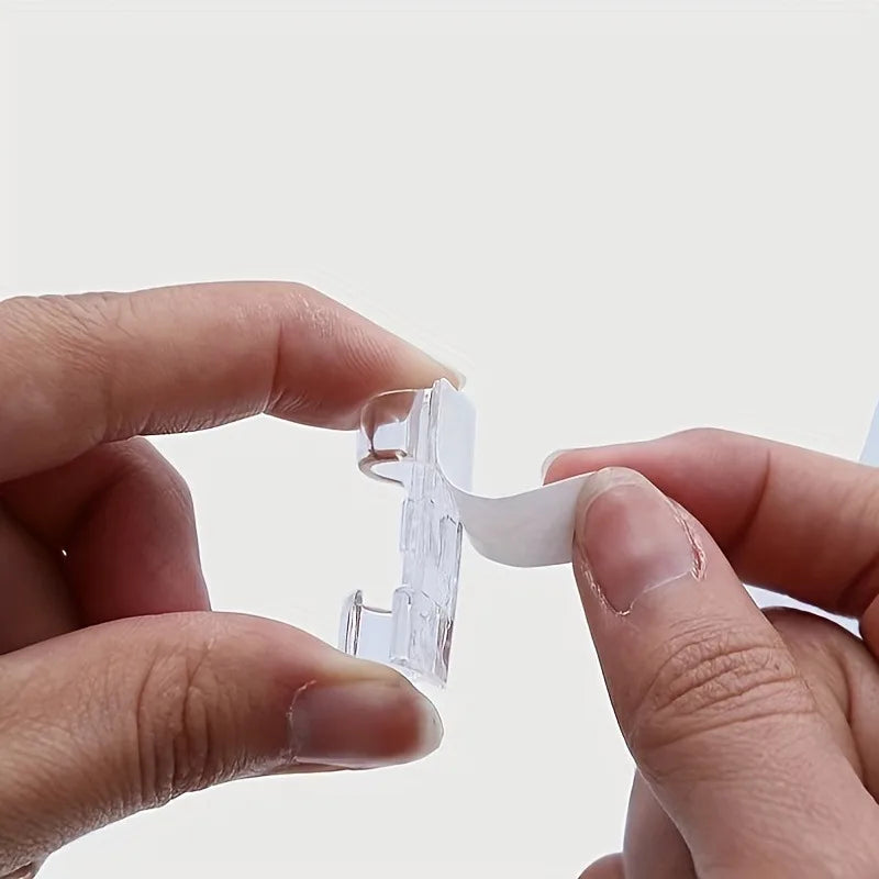 Clear Self-Adhesive Cable Clips for Organizing Cords view 2