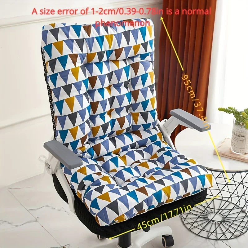 Ergonomic Memory Support Seat Cushion with Integrated Backrest and Lumbar Support for Office, Home & Car