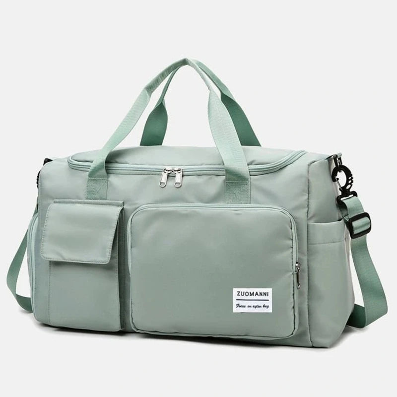 Carry-On Weekender Duffel Bag 35L – Travel Overnight Bag with Shoe Compartment and Wet/Dry Pocket for Women