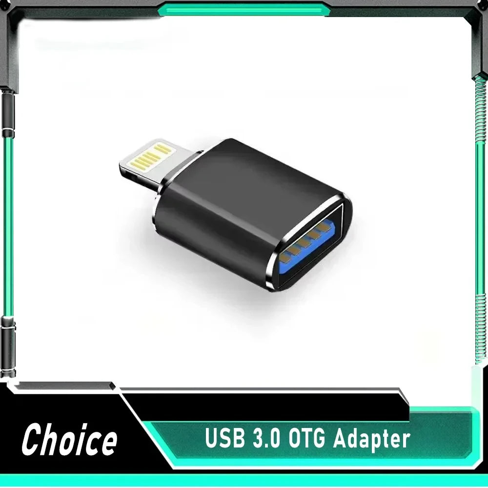 USB 3.0 OTG Lightning Adapter for iOS Devices — Lightning Male to USB 3.0 (iOS 13+)