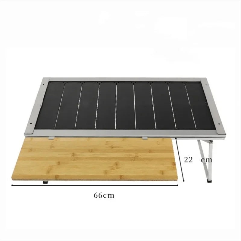 IGT Bamboo Extension Table Top – Outdoor Camping Kitchen Side Table Module for Picnic & Dining