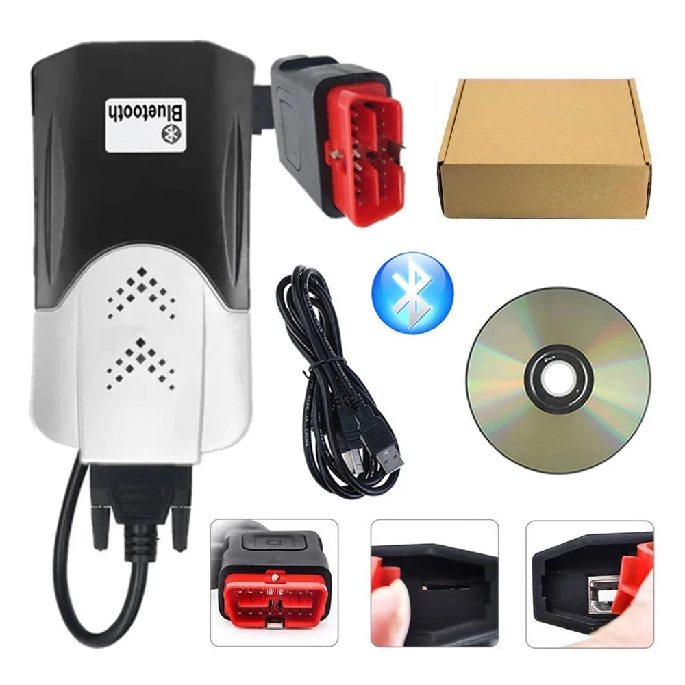 OBD2 OBD II Diagnostic Scanner for Cars & Trucks — Bluetooth USB Multi-Brand Diagnostic Tool