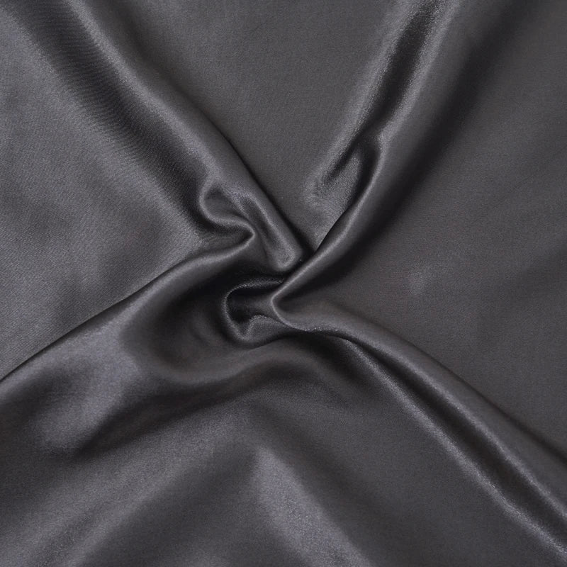 Satin-Feel Fitted Sheet Twin Size (39 x 75 in / 99 x 191 cm) – Breathable Skin-Friendly Polyester Mattress Cover