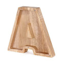 26-Letter Wooden Piggy Bank A-Z Alphabet Coin Money Box Kids Savings Jar Desktop Decor Gift
