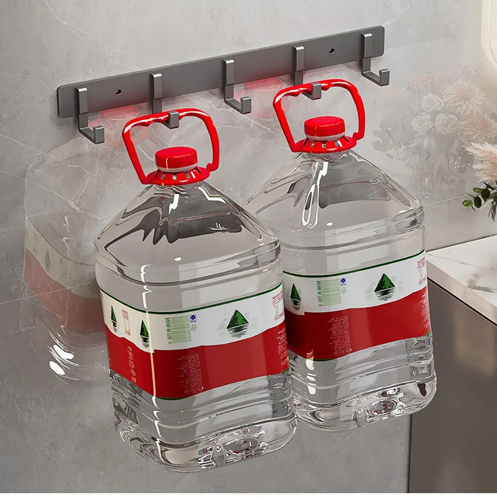 Heavy-Duty Adhesive Wall-Mounted Towel and Clothes Hook - No-Drill Stainless Steel Multi-Hook for Bathroom and Kitchen
