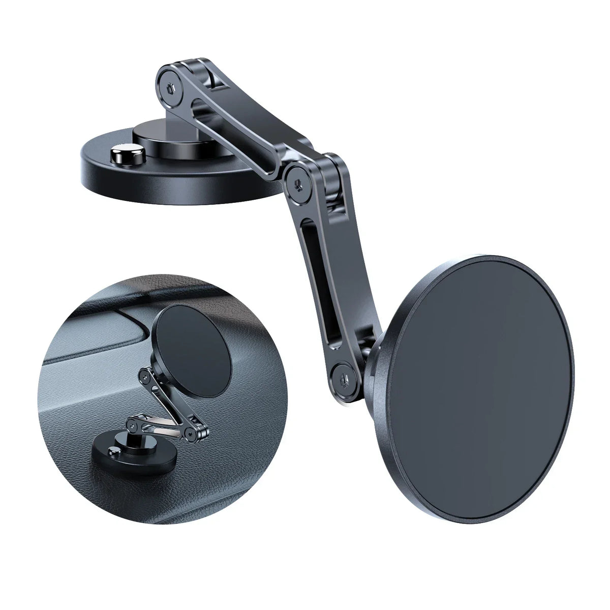 Magnetic Wireless Car Phone Charger Mount 15W Fast Charge 360° Rotating Dashboard & Windshield Phone Holder for iPhone and Android