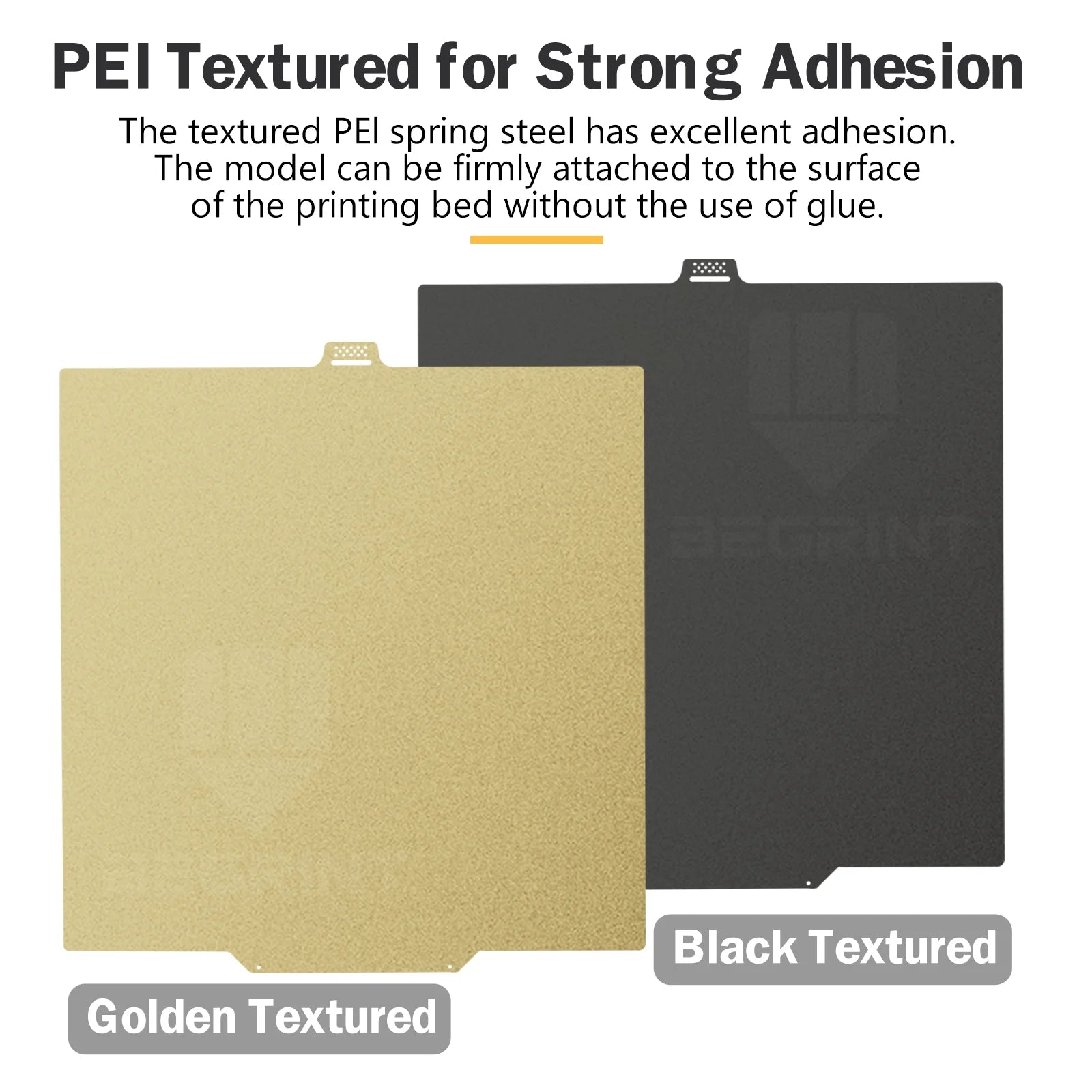Double-Sided Spring Steel Build Plate — PEI/PET Carbon Fiber Heatbed Surface for 3D Printers