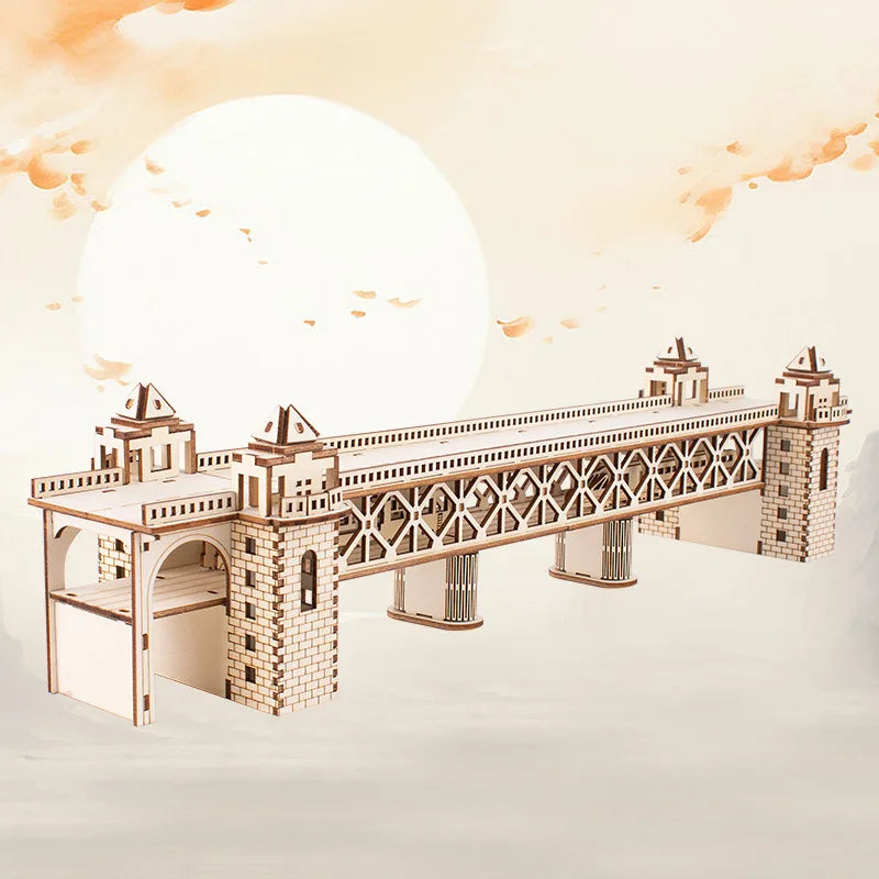 3D Wooden Tram Puzzle DIY Model Kit - Laser-Cut Retro Streetcar, Desk Decor Gift for Teens & Adults
