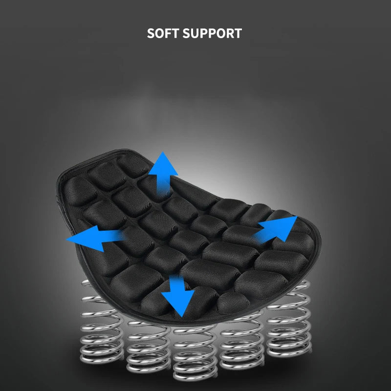 3D Breathable Motorcycle Seat Cushion EVA Foam Soft Non-Slip Pad - Universal Fit for Motorcycles, Scooters & Electric Bikes