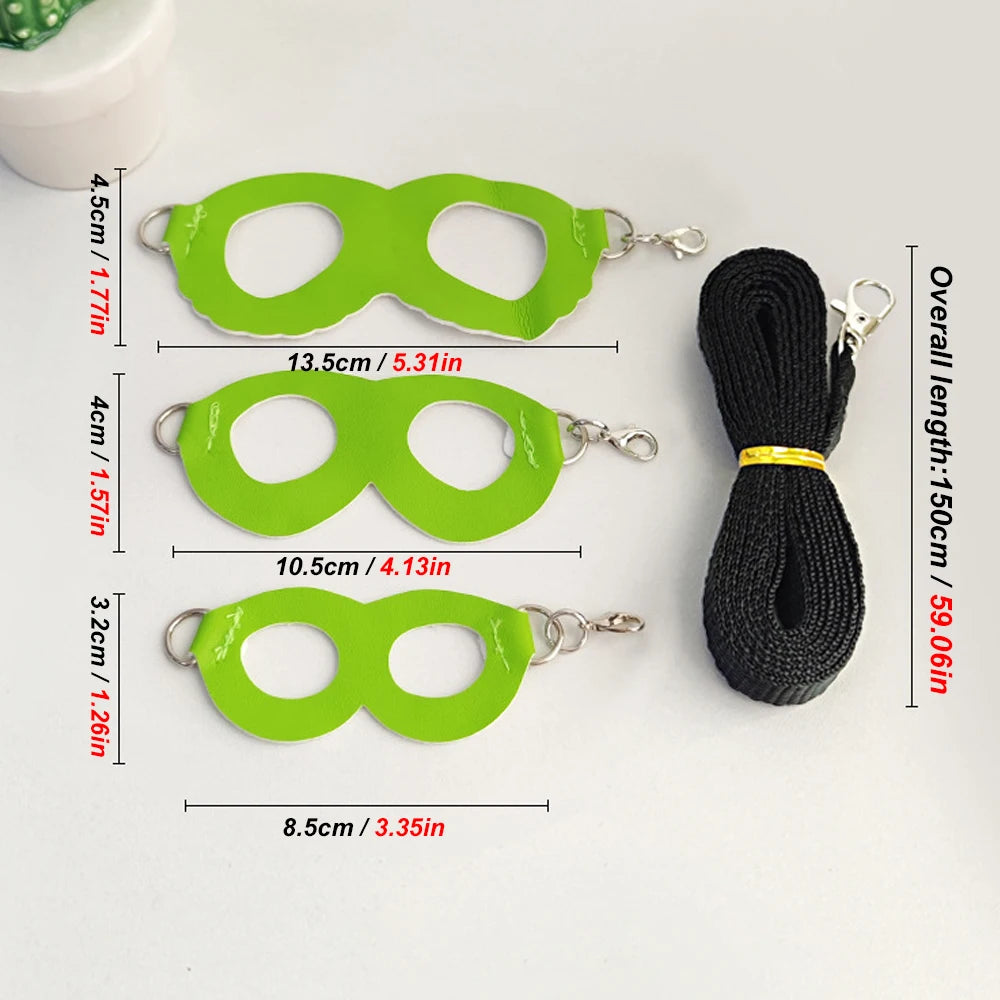 4-Pack Small Pet Harness and Leash Set - Escape-Proof Adjustable Collar for Hamsters, Sugar Gliders, Squirrels