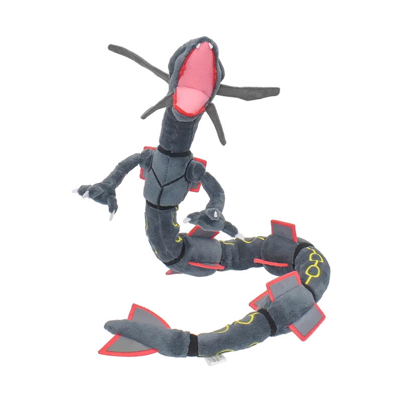 Shiny Rayquaza Plush Toy - Soft Black 12 in (30 cm) Stuffed Collectible Plushie Gift
