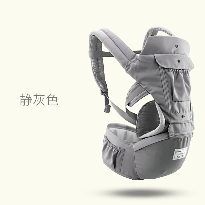Ergonomic Baby Carrier Hipseat Sling 0-36 Months Front, Back & Side Carry Travel Wrap