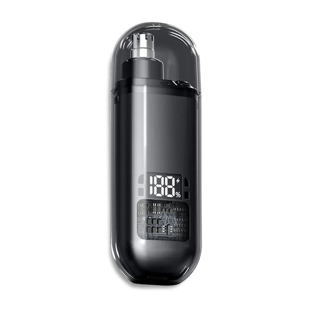 Rechargeable USB Nose & Ear Hair Trimmer for Men - Portable Electric Eyebrow & Facial Trimmer with USB Cable & Brush