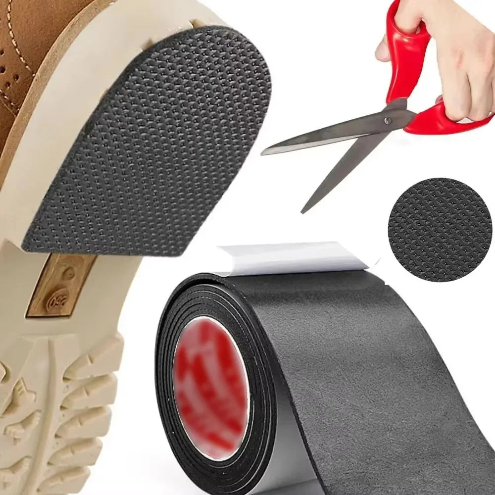 1 m (3.28 ft) Self-Adhesive Anti-Slip Sole Stickers, Mute Cushion Insoles for Outsole Repair, Wearable Shoe Pads