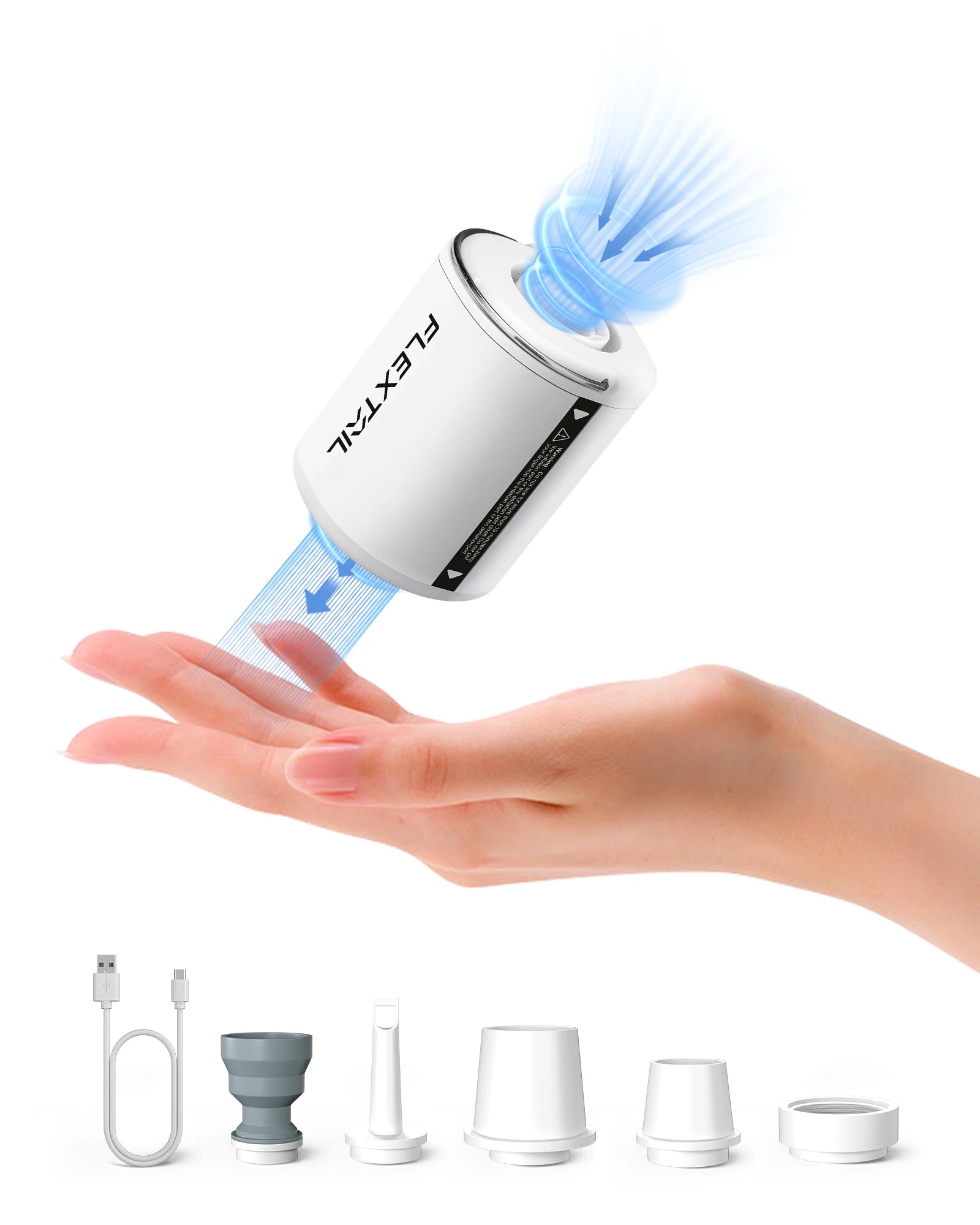 Mini 4 kPa (0.58 psi) Rechargeable Electric Air Pump – Portable Inflator for Air Beds, Sleeping Pads, Pool Floats & Vacuum Bags