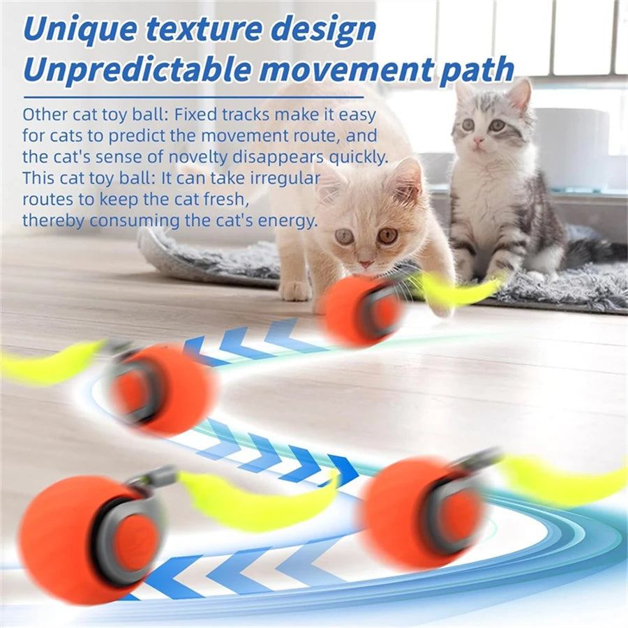 Interactive USB Rechargeable Cat Toy Ball view 2