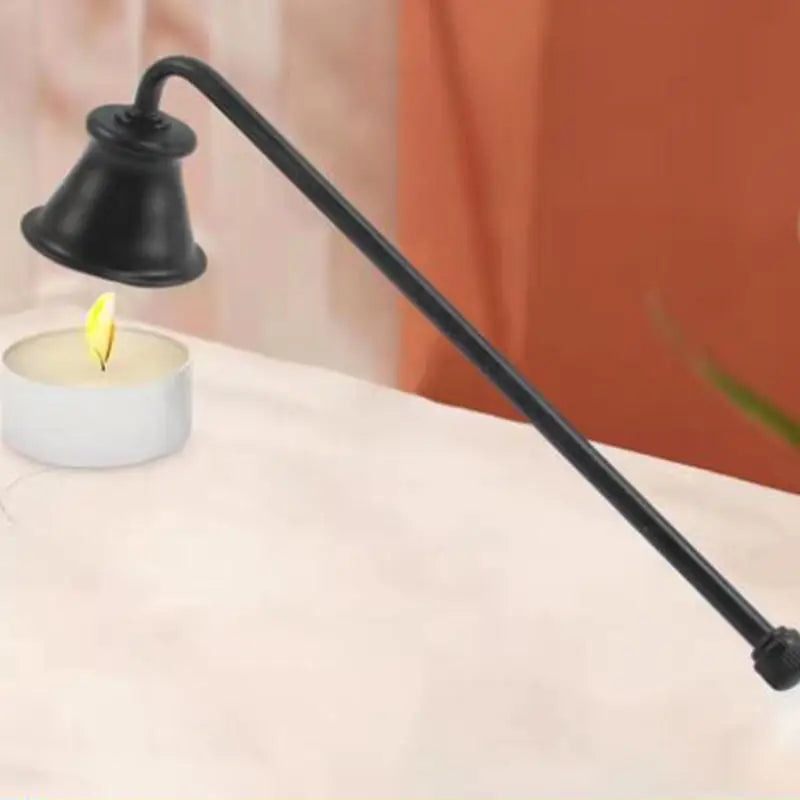 Bell-Shaped Metal Candle Snuffer — Gold Black Silver, 18 cm (7.1 in) Handle Vintage Candle Extinguisher for Home & Spa