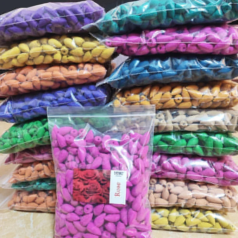 100g (About 60 pcs) Backflow Incense Cones – Sandalwood & Lavender Aromatherapy for Waterfall Incense Burner