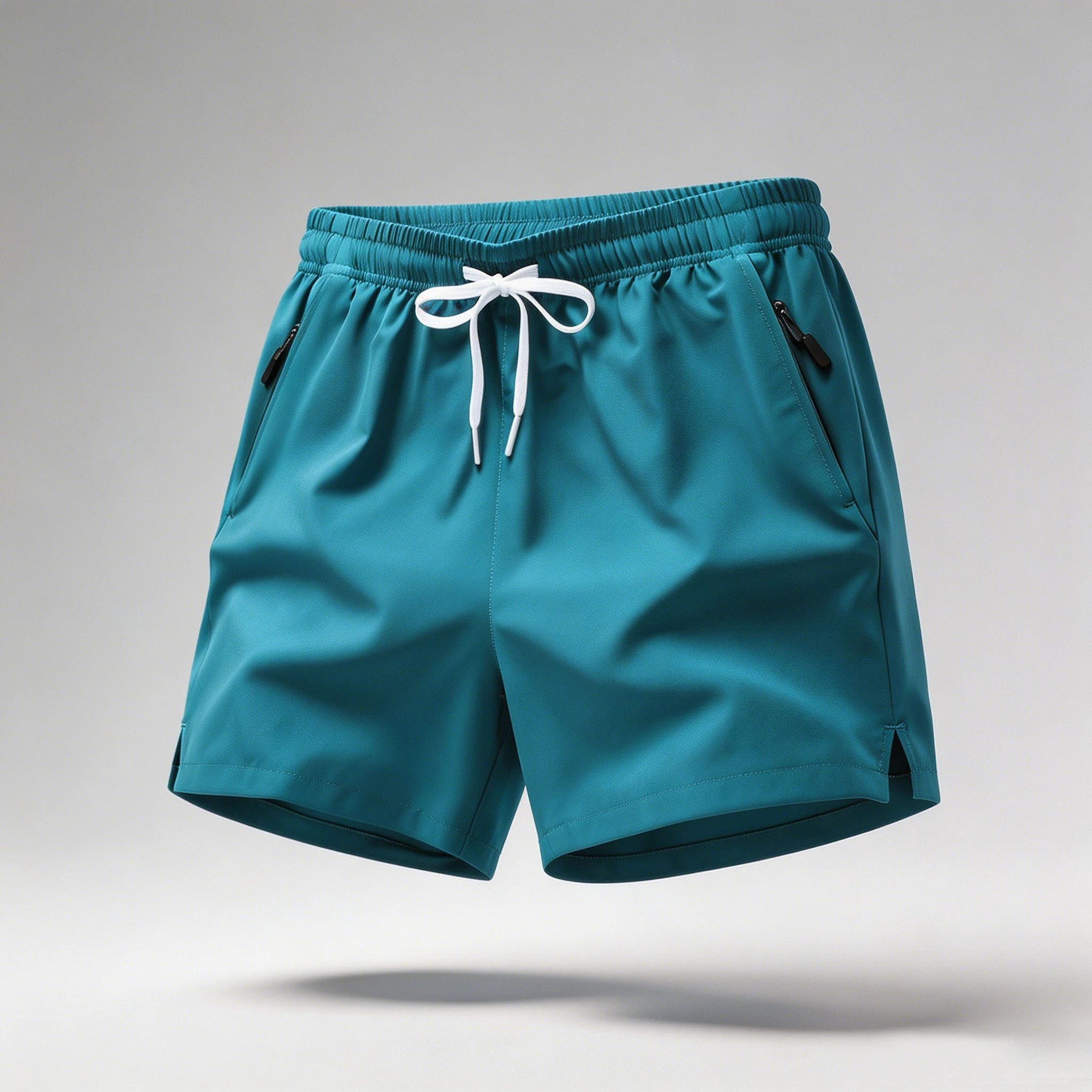 Men's Quick-Dry Running Shorts with Drawstring and Zip Pockets (S-4XL)