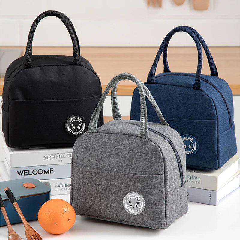 Insulated Bento Lunch Bag with Aluminum Foil Lining - Thermal Meal Bag for Students & Office