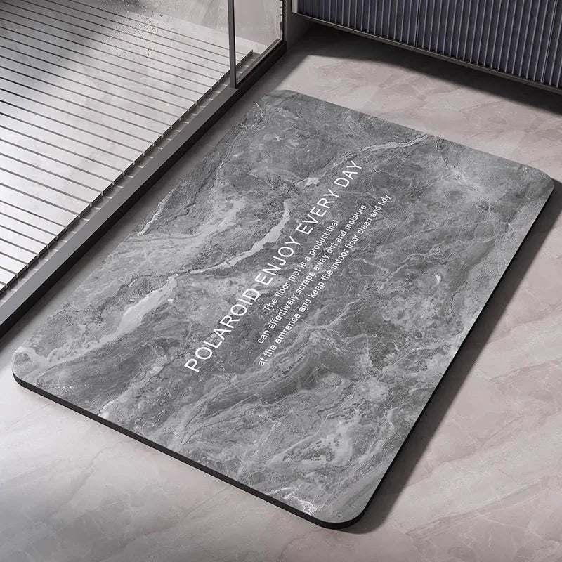 Diatomite Quick-Dry Bath Mat – Absorbent Anti-Slip Bathroom Rug, Washable Shower & Toilet Floor Mat, Multiple Sizes 30×40 to 60×90 cm (11.8×15.7 to 23.6×35.4 in)